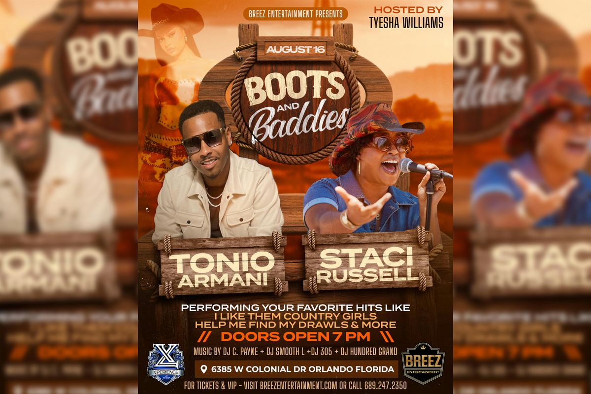 BOOTS AND BADDIES! TONIO ARMANI & STACI RUSSELL LIVE IN ORLANDO!