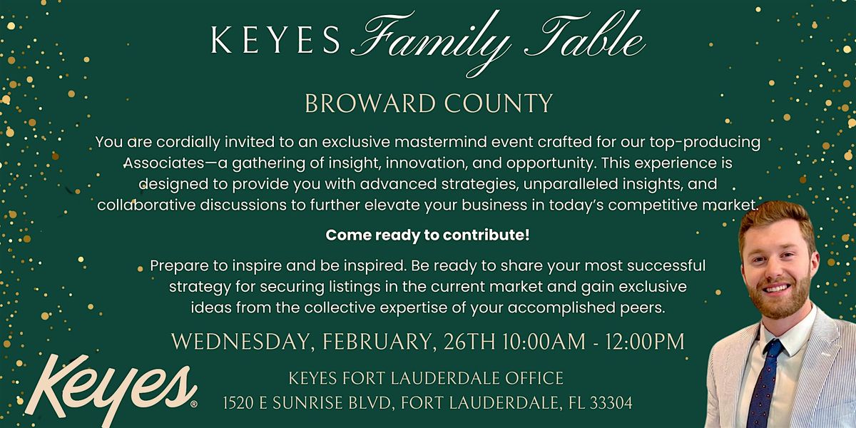 Keyes Broward Family Table Program!