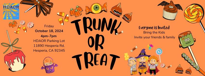 HDAOR Trunk or Treat