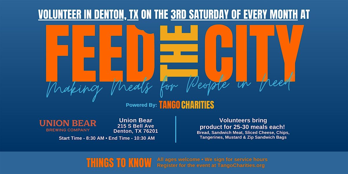 Feed The City Denton: Making Meals for People In Need