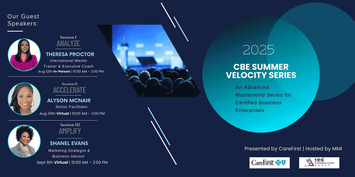 CBE Velocity Series Presented by CareFirst BlueCross BlueShield