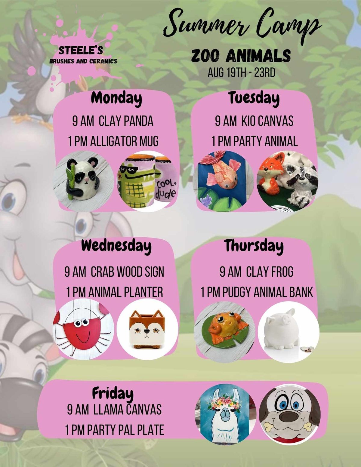 Summer Camp: Zoo Animals Aug 19th - 23rd