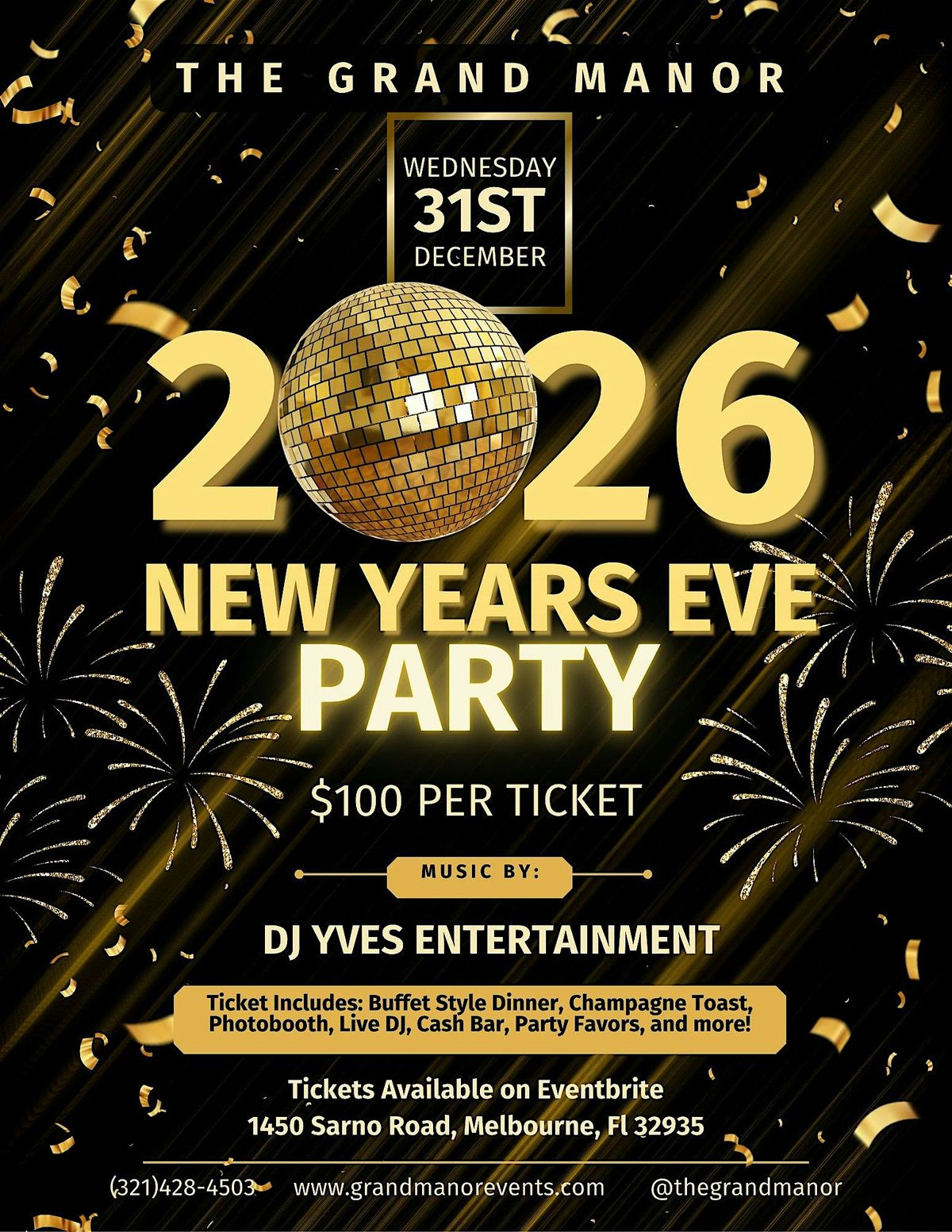 The Grand Manor's New Years Eve Party