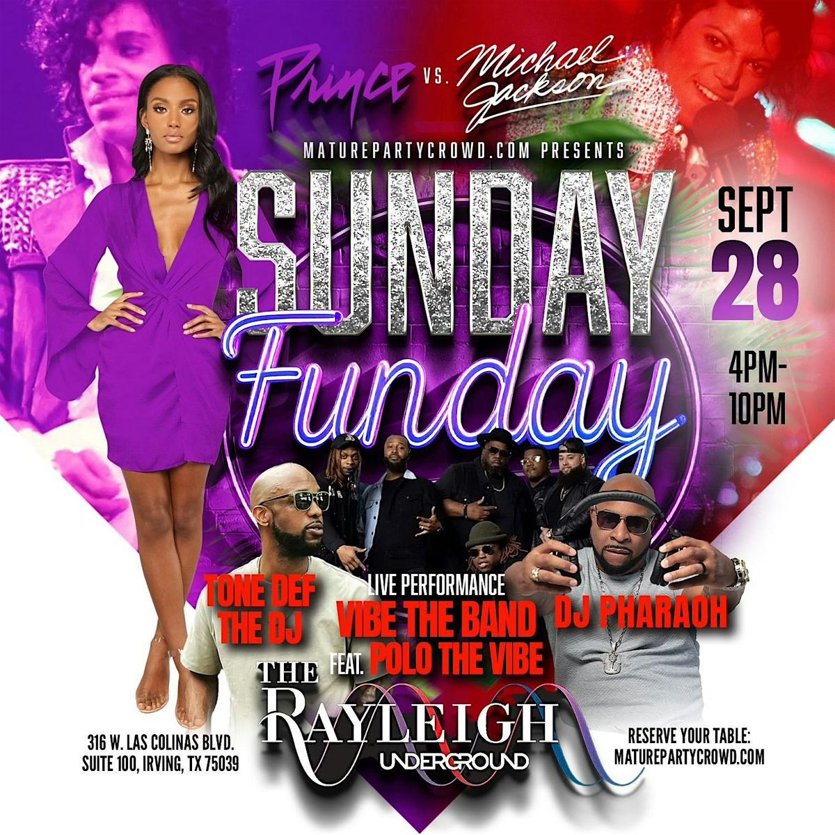SUNDAY FUNDAY @ Rayleigh Underground - PRINCE vs. MICHAEL JACKSON!