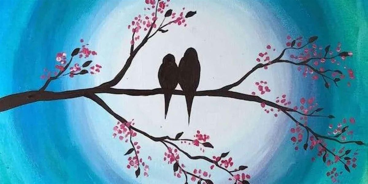 Lovebirds in the Moonlight - Sacramento - Paint and Sip by Classpop!\u2122