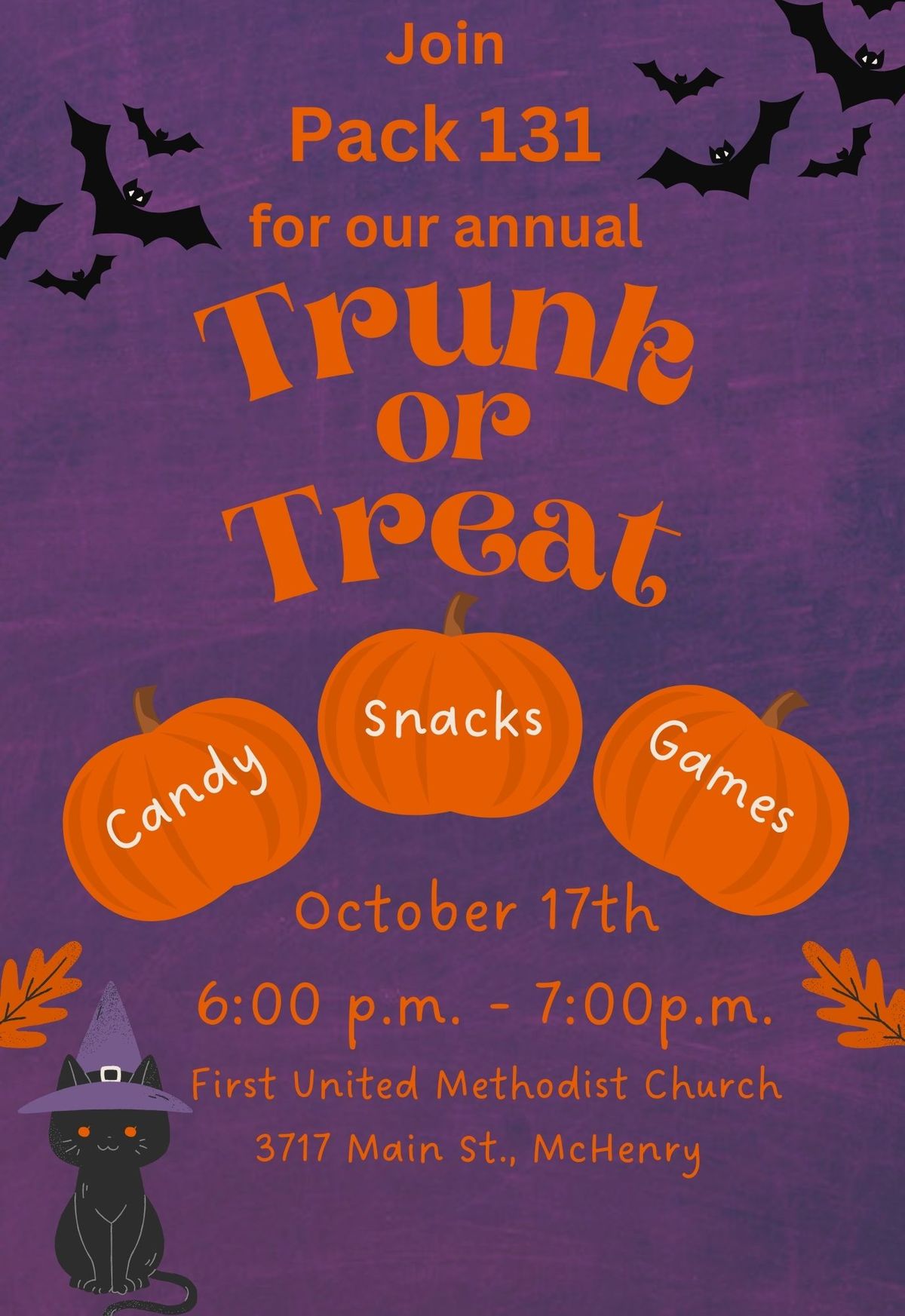 Pack 131 Annual Trunk or Treat