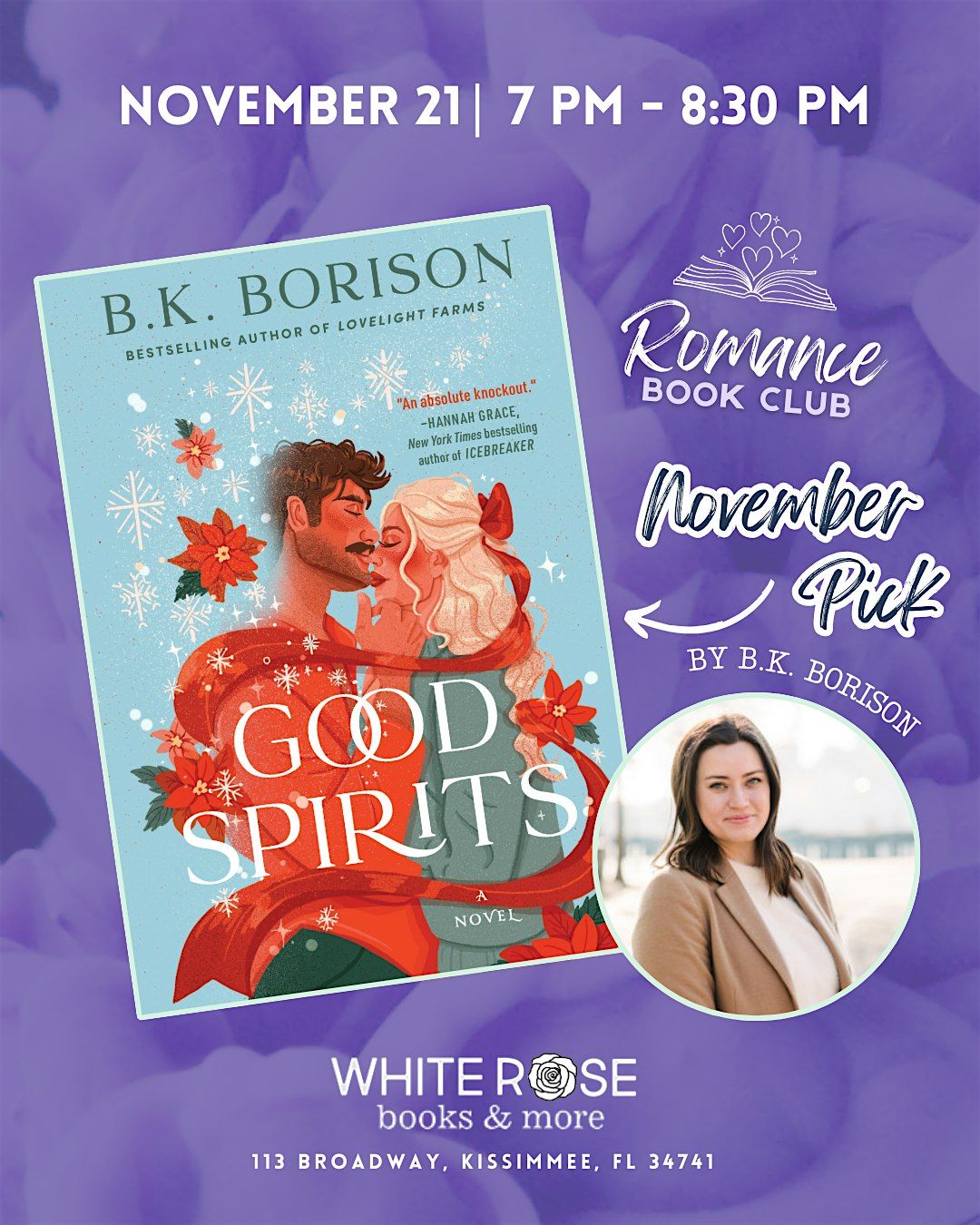 November Romance Book Club -Good Spirits by B.K. Borison