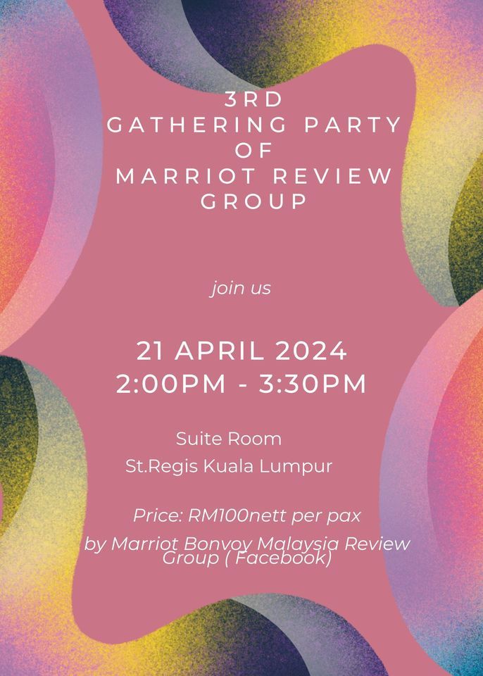 3rd Gathering Party of Marriot Review Group