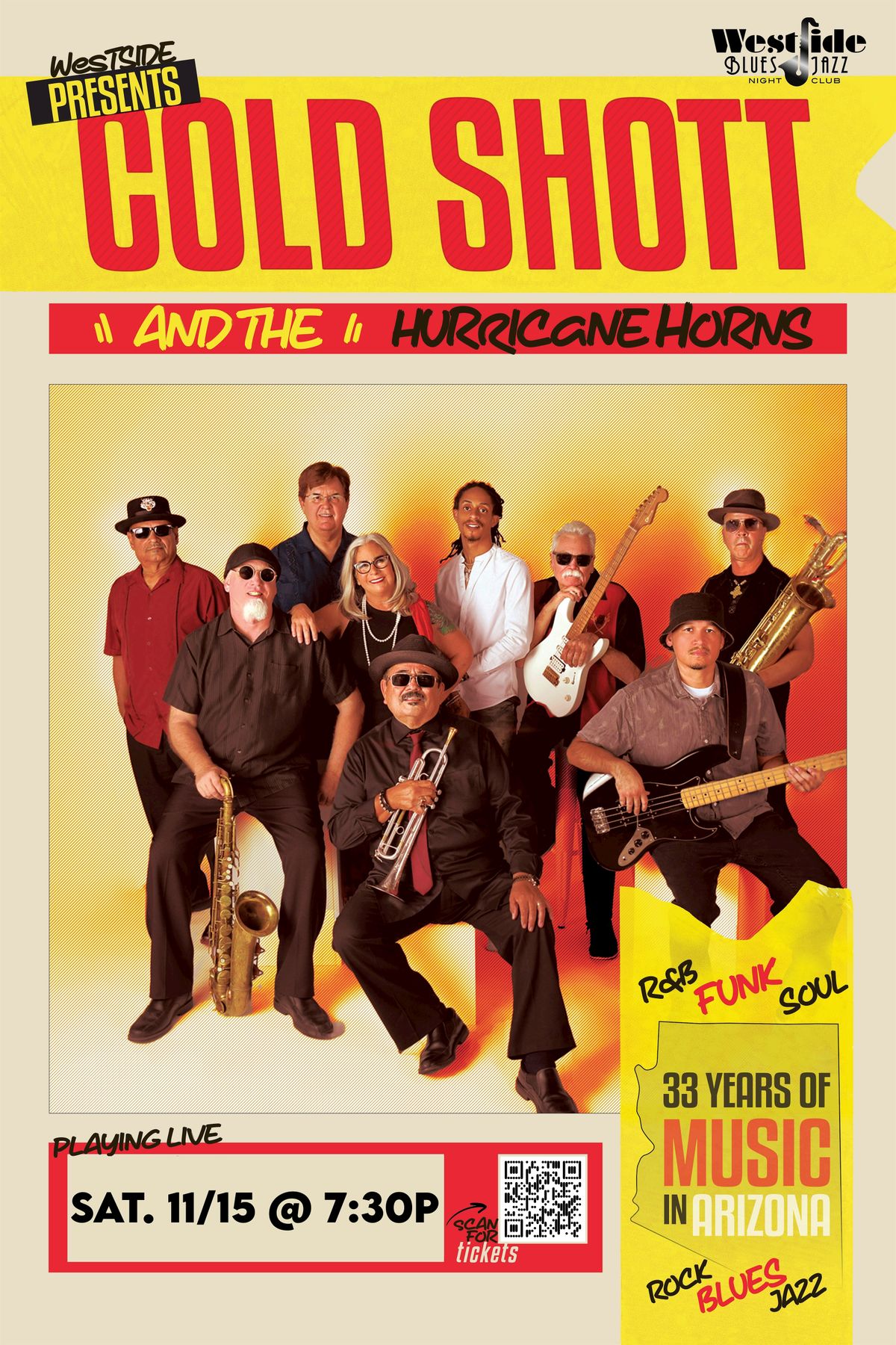 COLD SHOTT & THE HURRICANE HORNS (Funk\/Blues\/Soul)