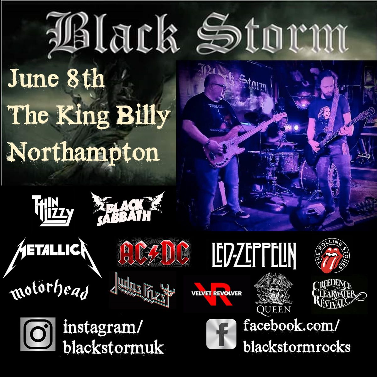BLACK STORM live at the King Billy Rock Bar, Northampton