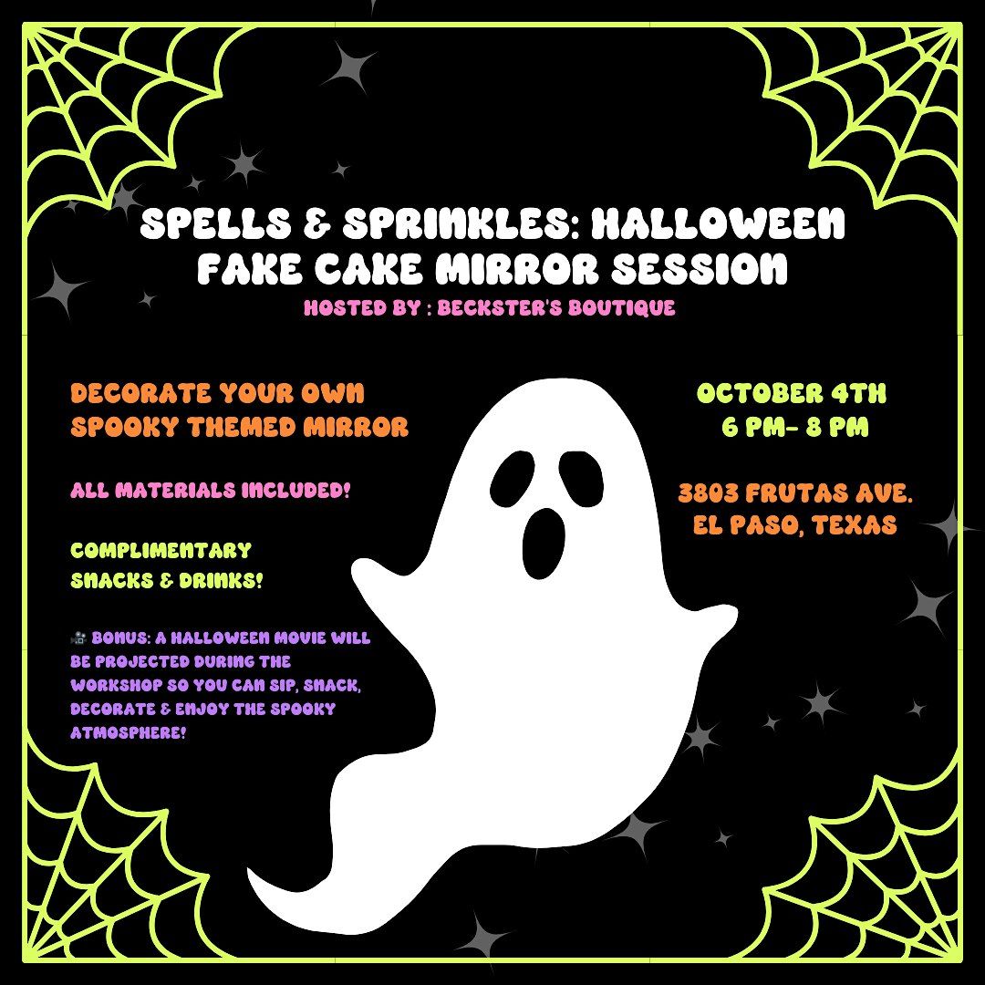 Spells & Sprinkles: Halloween Fake Cake Mirror Session
