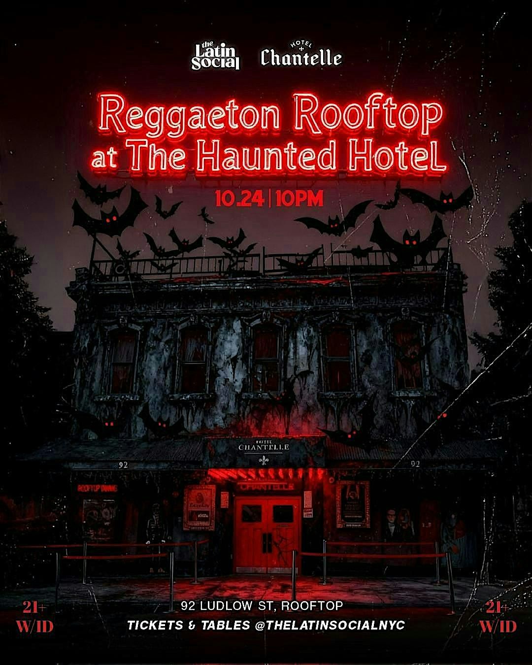 Reggaeton Rooftop Fridays at The Haunted Hotel, Hotel Chantelle, New ...