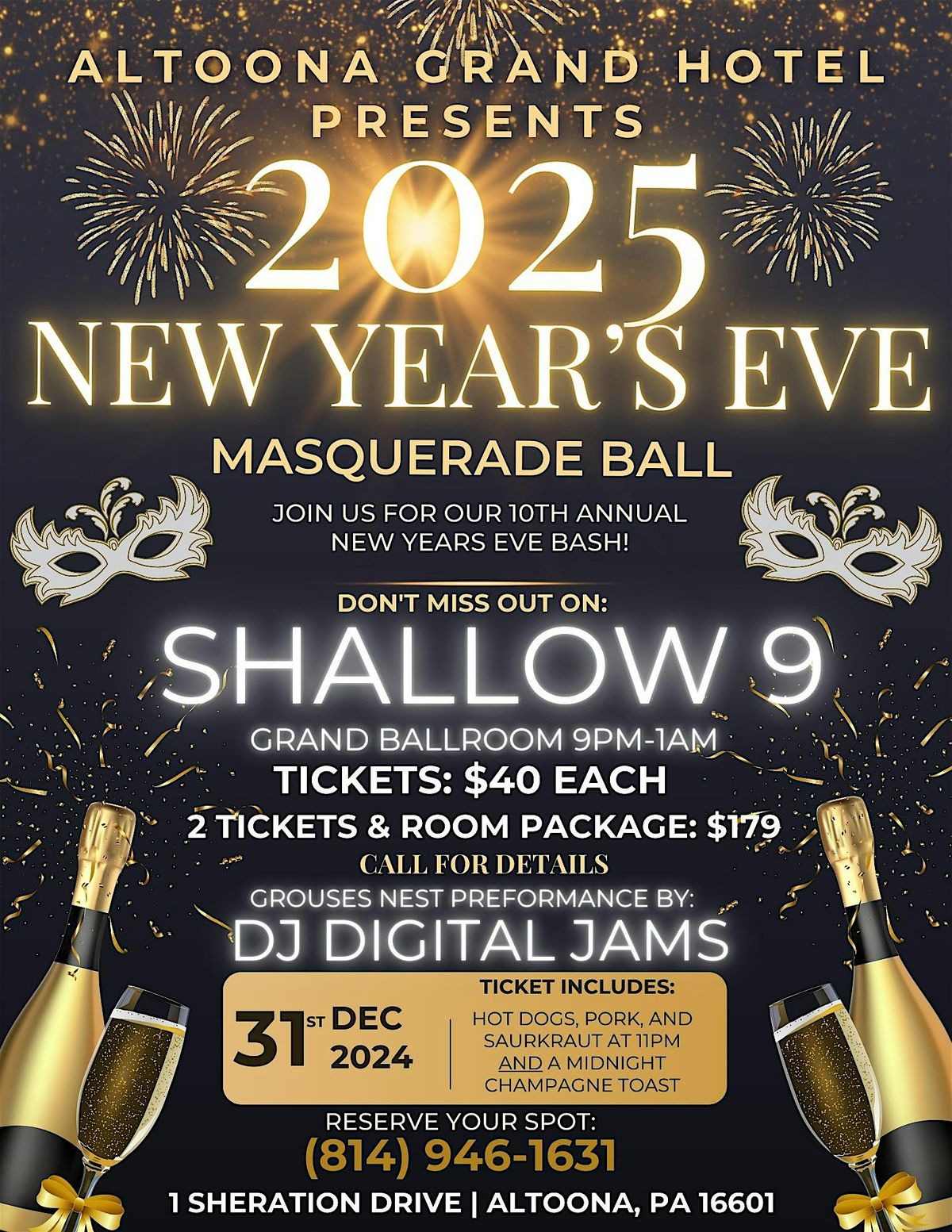 New Year's Eve at the Altoona Grand Hotel