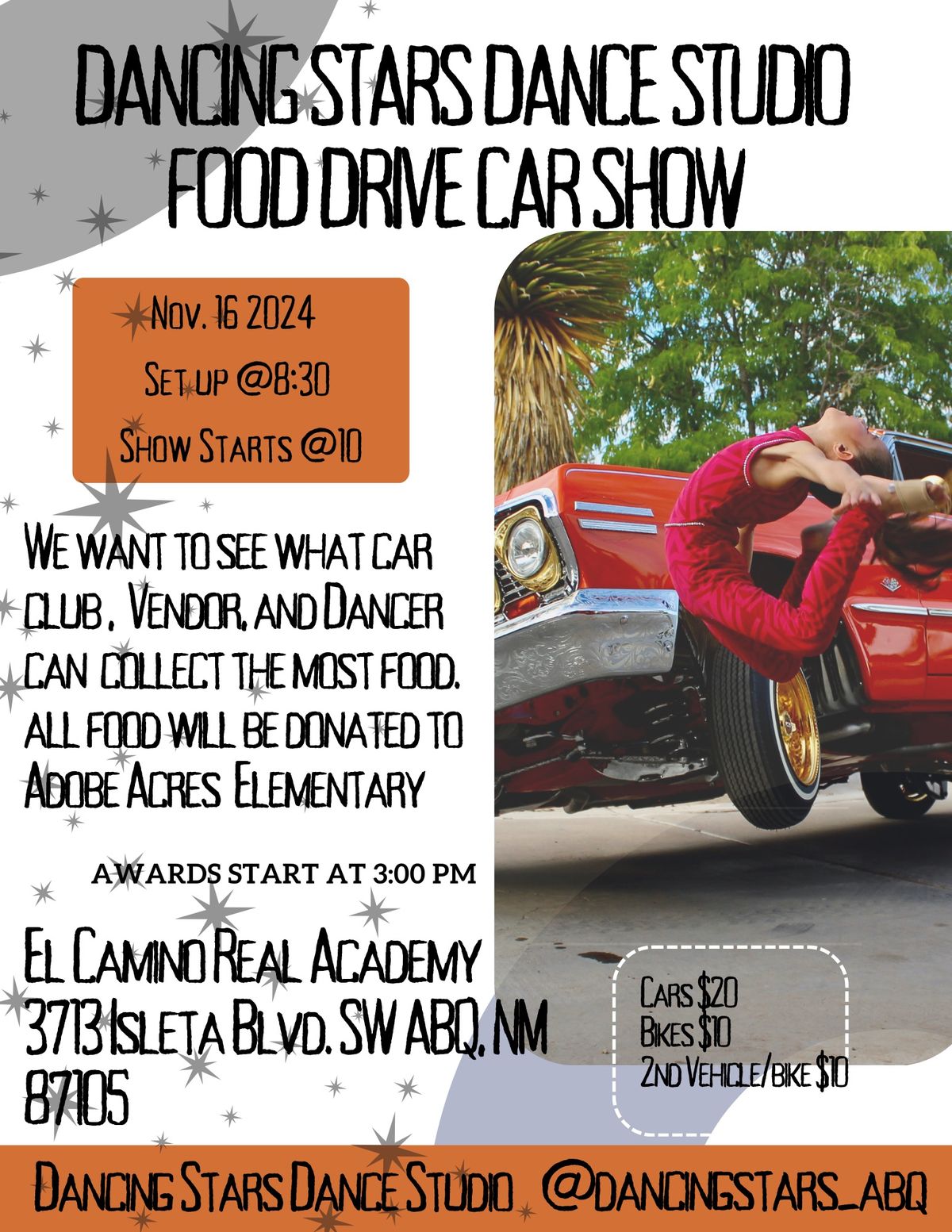 Dancing Stars\u2019 4th Annual Car Show and Food Drive