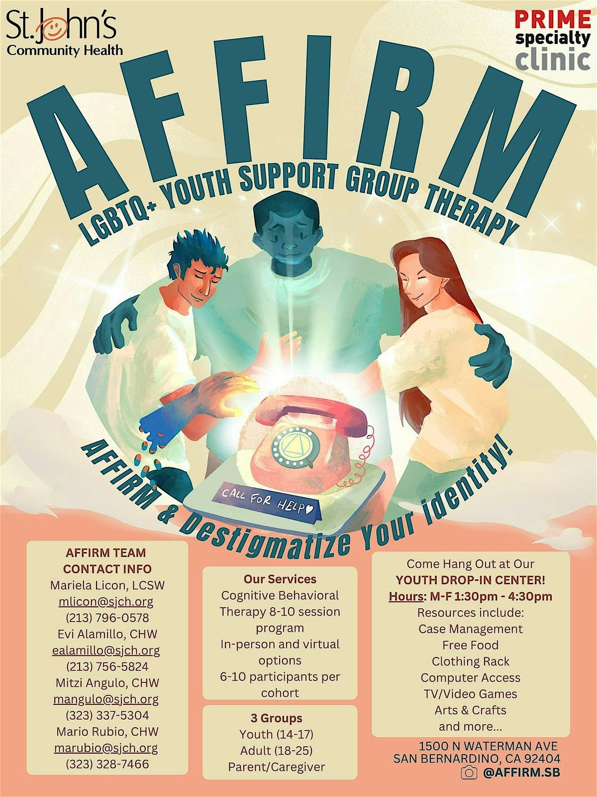 AFFIRM LGBTQ+ Young Adults (18-25) Support Group Therapy