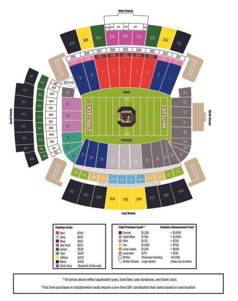 2025 South Carolina Gamecocks Football Season Tickets (Includes Tickets To All Regular Season Home Games)