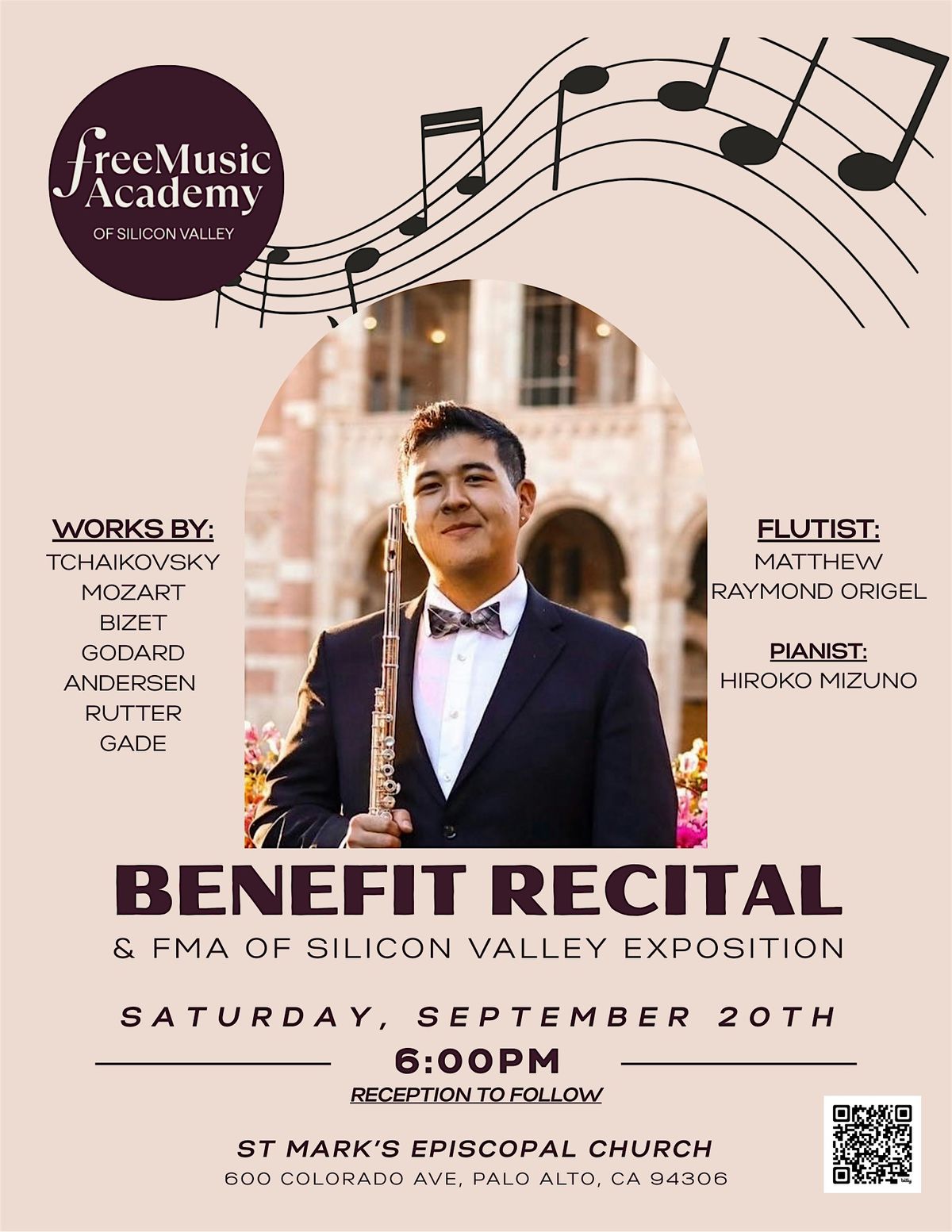 Flute Recital and Free Music Academy of Silicon Valley Exposition