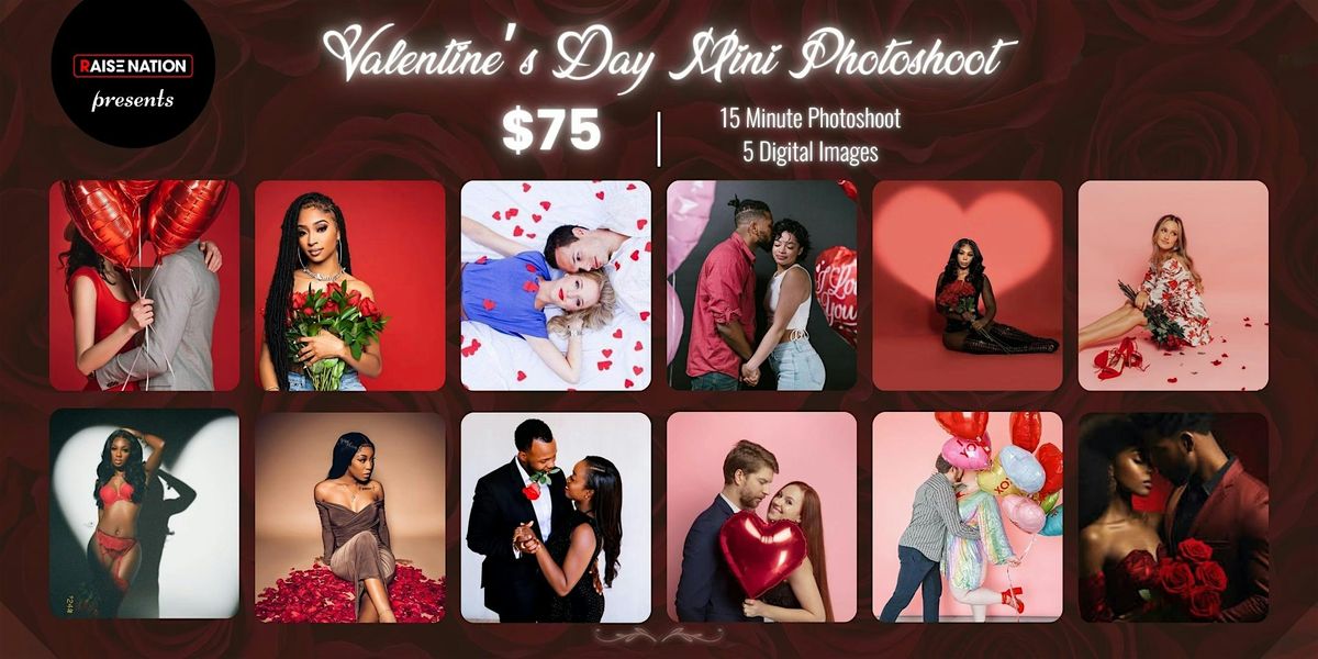 $75 Valentine's Day Mini Photoshoot Experience! (Couples or Solo)