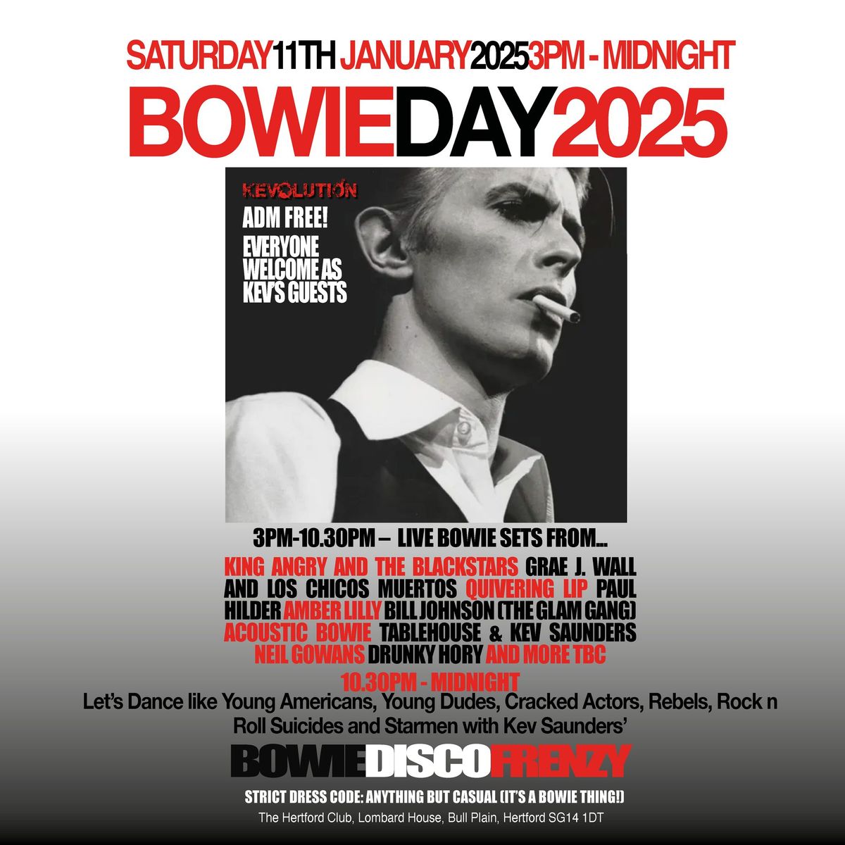 THE KEVOLUTION'S ANNUAL BOWIE DAY - 2025