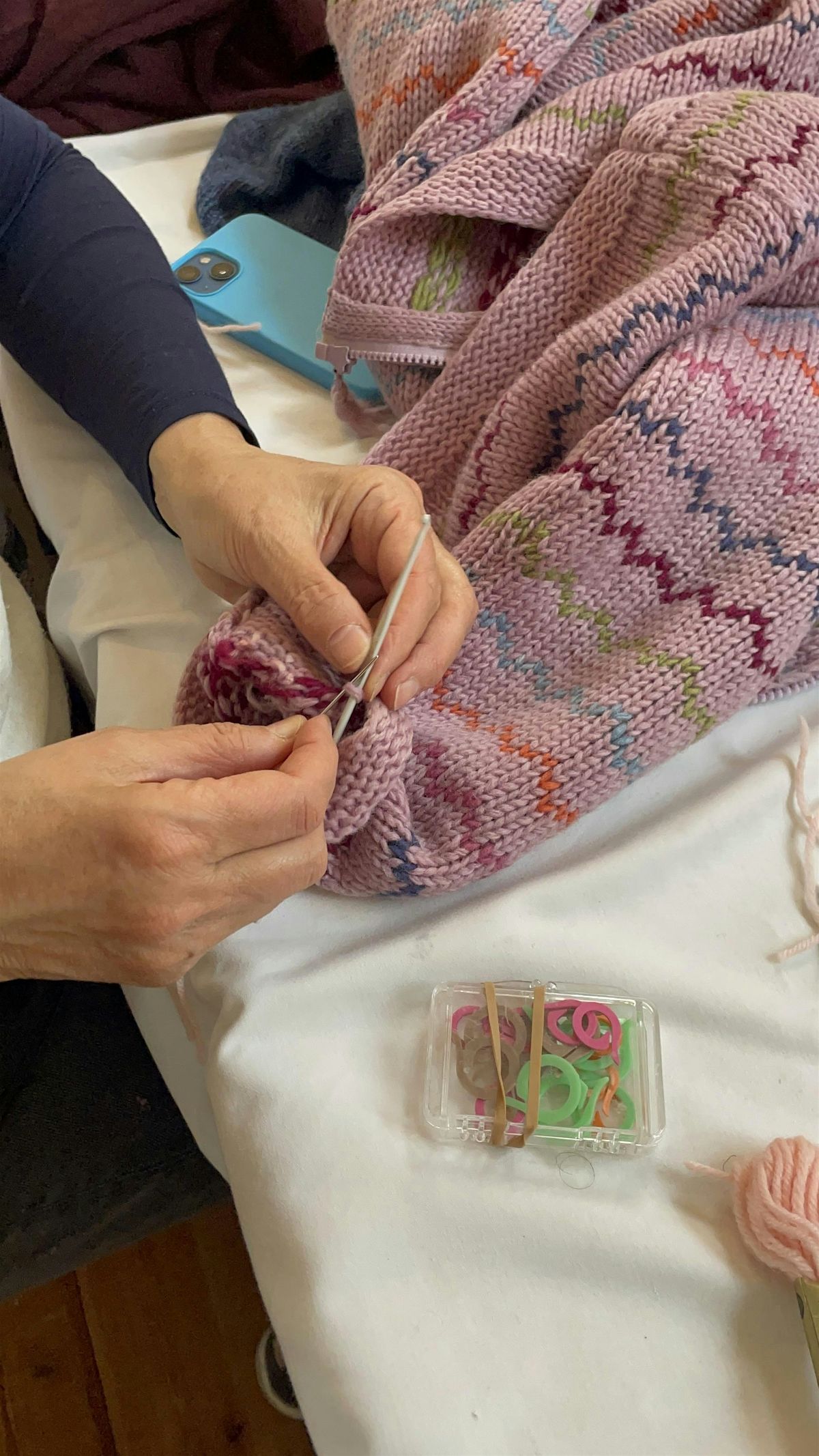 Mending Knitwear at Muswell Hill Creatives Make & Mend Festival