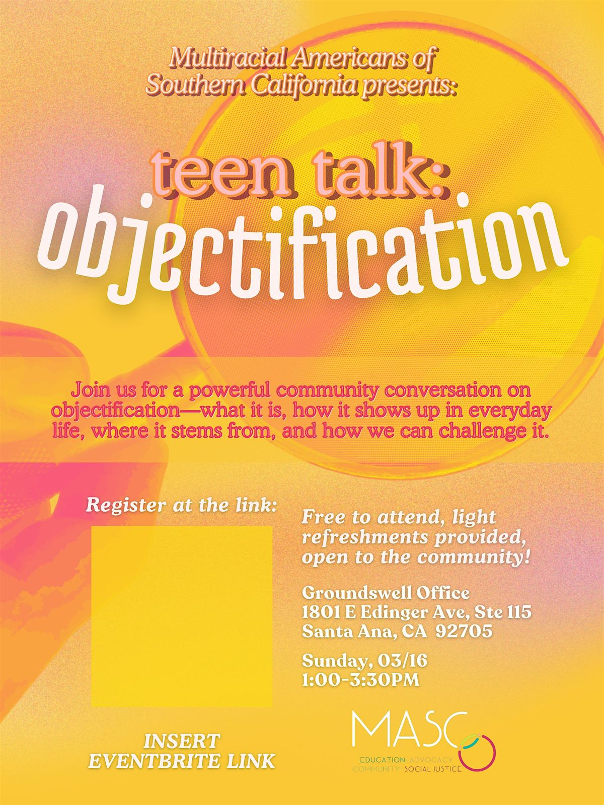 MASC Presents - Teen Talk: Objectification