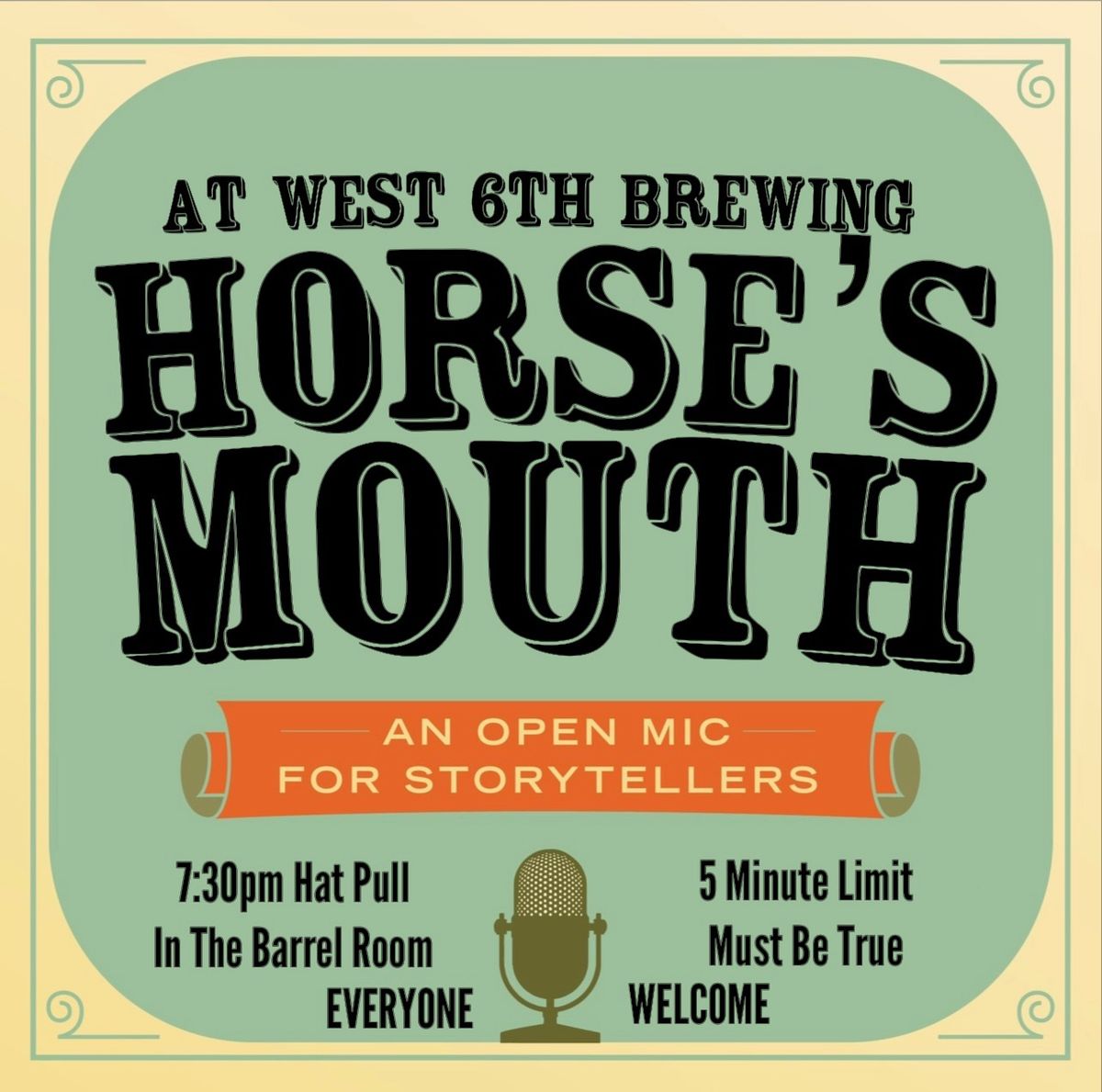 Horse\u2019s Mouth First Ever Storytelling Open Mic