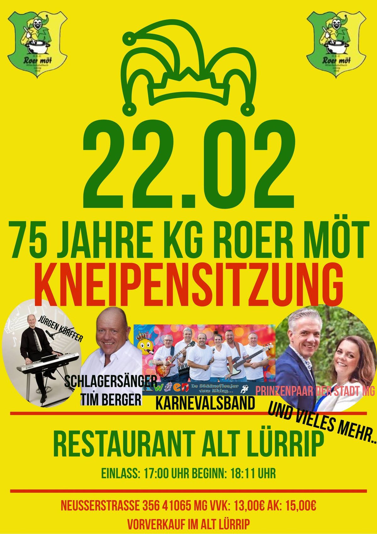 Kneipensitzung 75 Jahre KG Roer m\u00f6t 1950 e.V. 