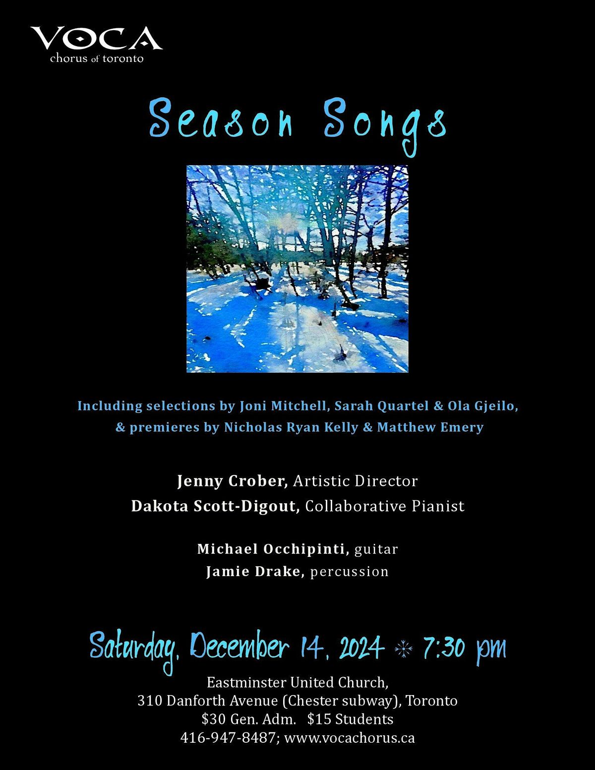 VOCA Chorus of Toronto: "Season Songs" - Sat., Dec. 14