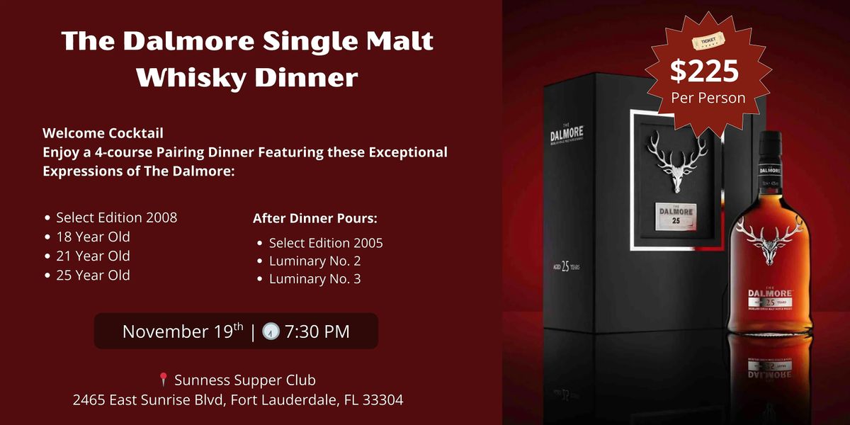 The Dalmore Single Malt Whisky Dinner