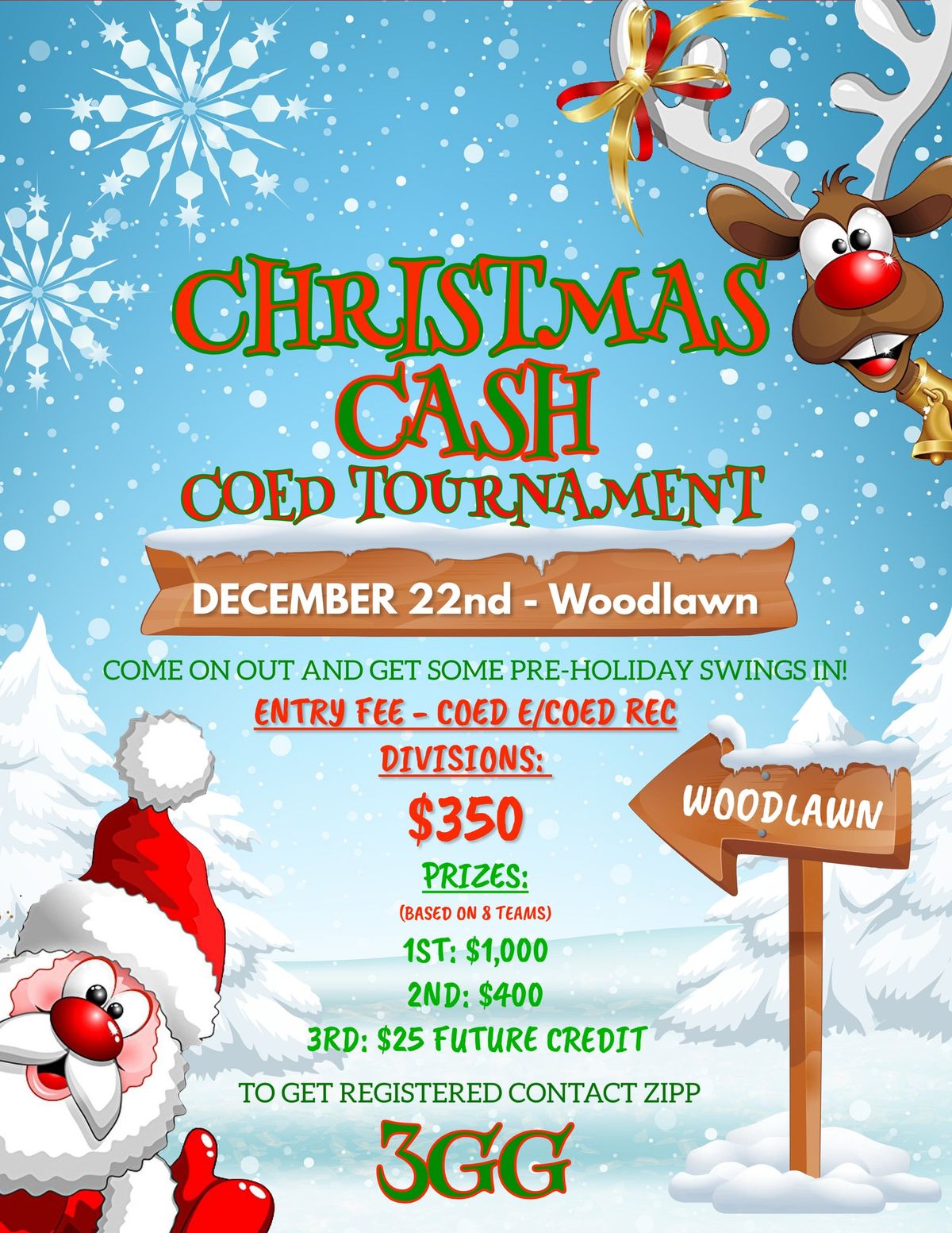 12\/22 - Coed Christmas Cash - Woodlawn