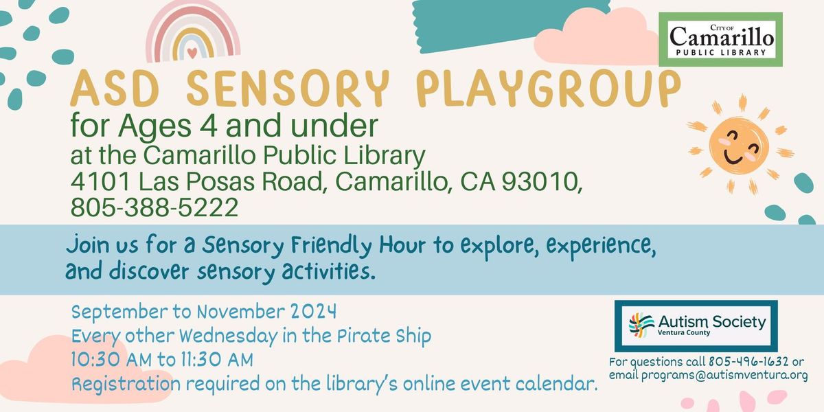 ASD Sensory Playgroup for ages 4 and under