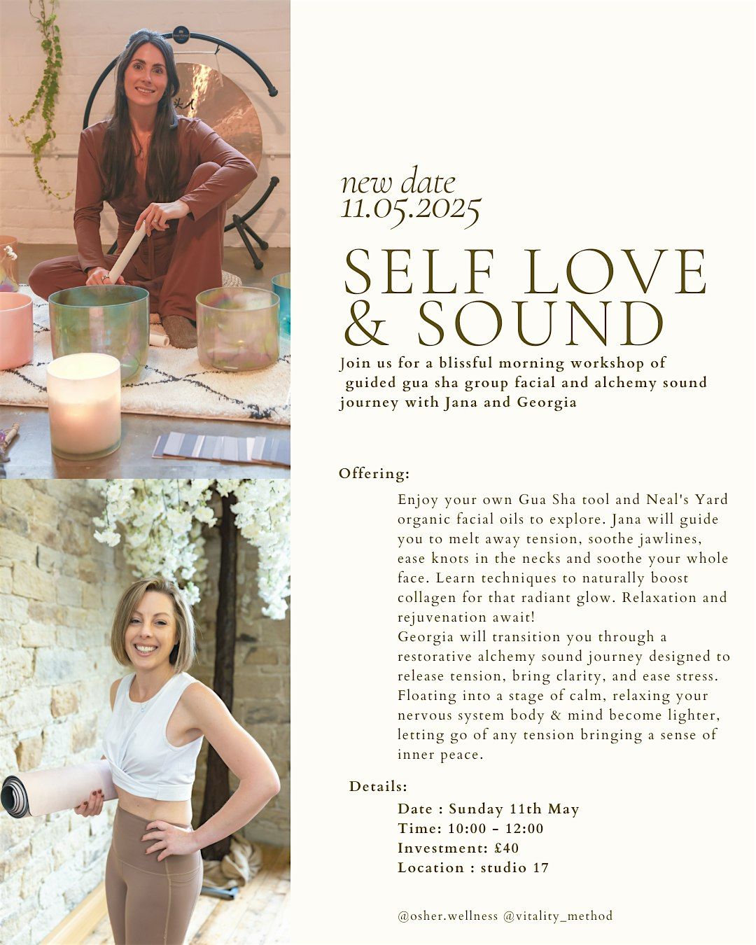 Self love and sound | guided gua sha facial and sound healing workshop