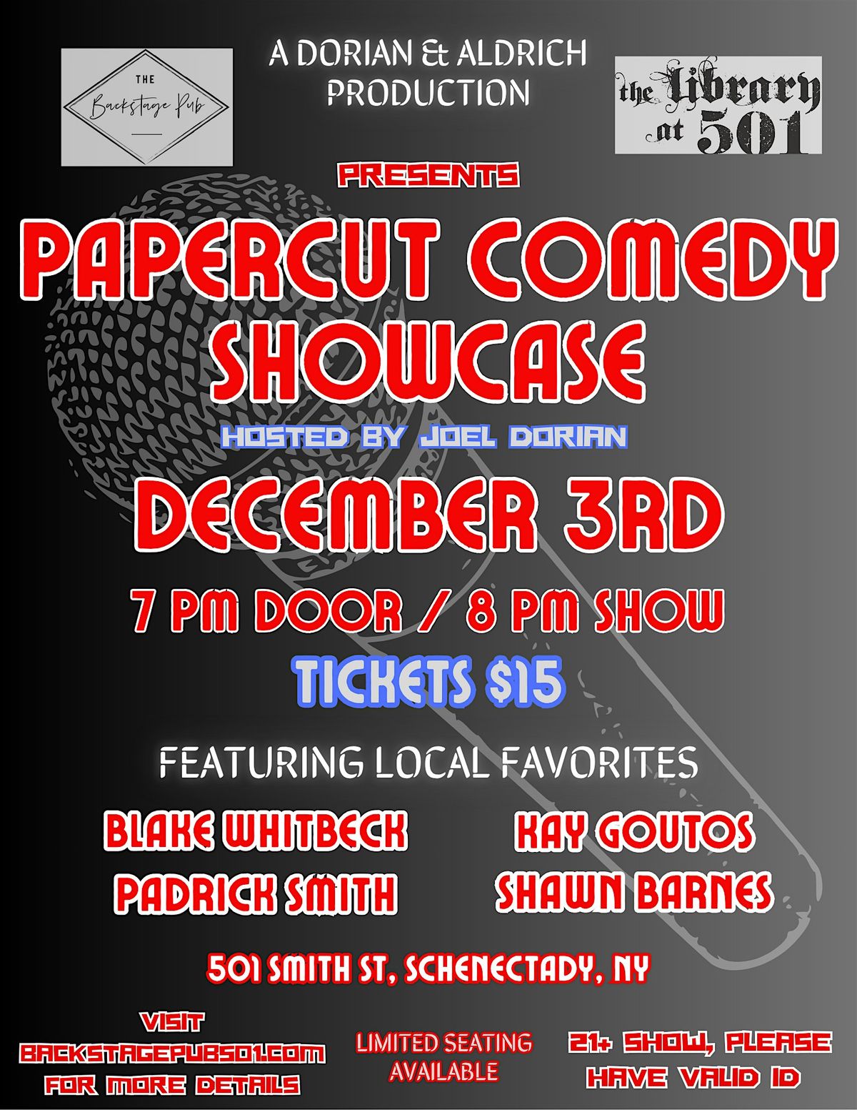 PAPERCUT COMEDY SHOWCASE