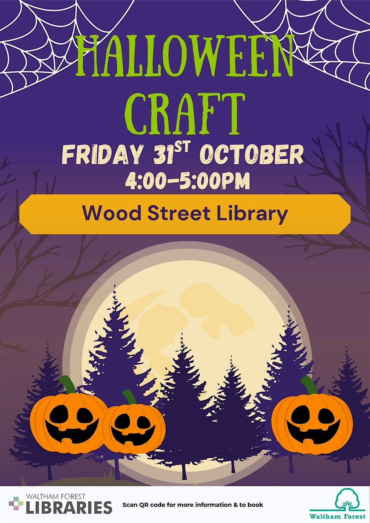 Halloween craft session at Wood Street Library