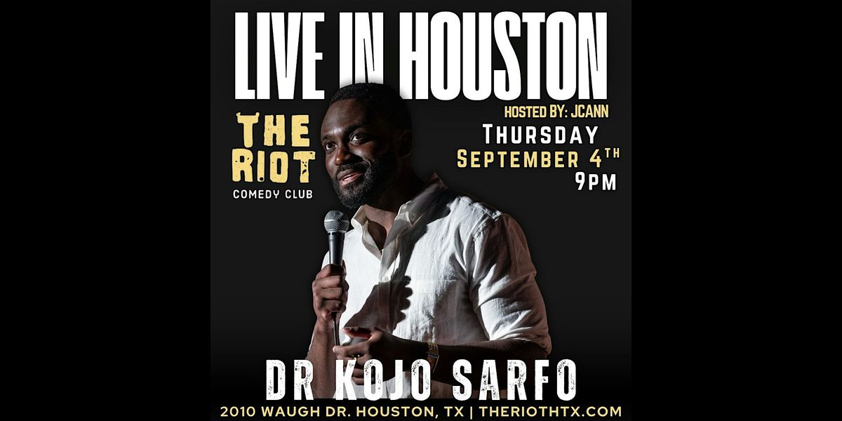 Dr Kojo Sarfo Headlines The Laugh Block with JCann at Riot Comedy Club