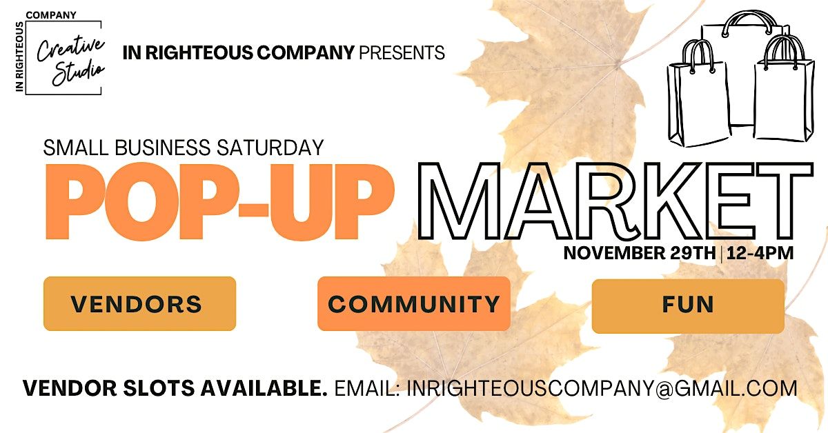 Small Business Saturday: Pop-Up Market