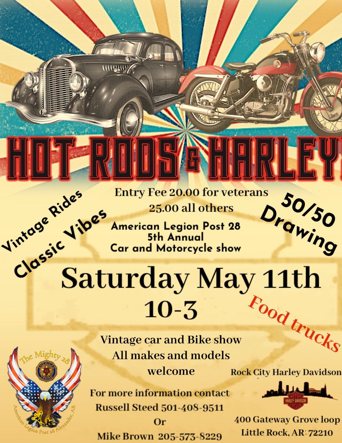 Hot Rods And Harleys!