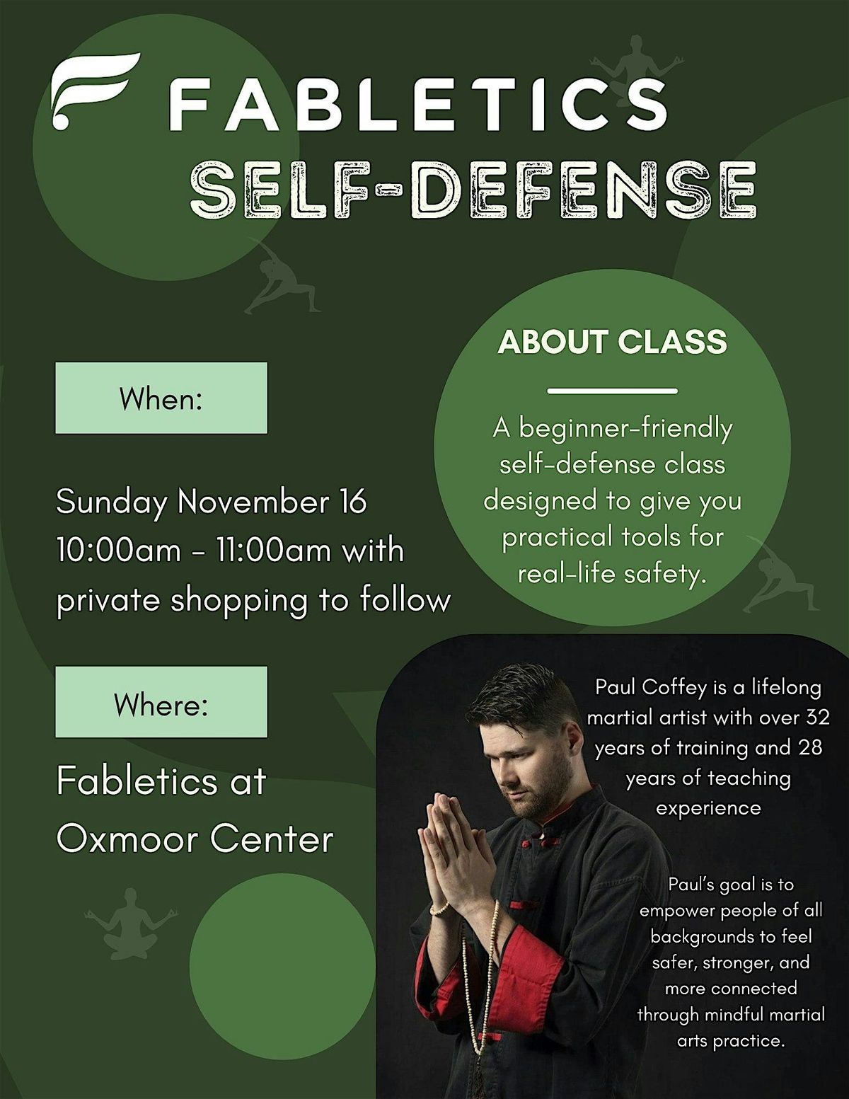 Self Defense at Fabletics Oxmoor