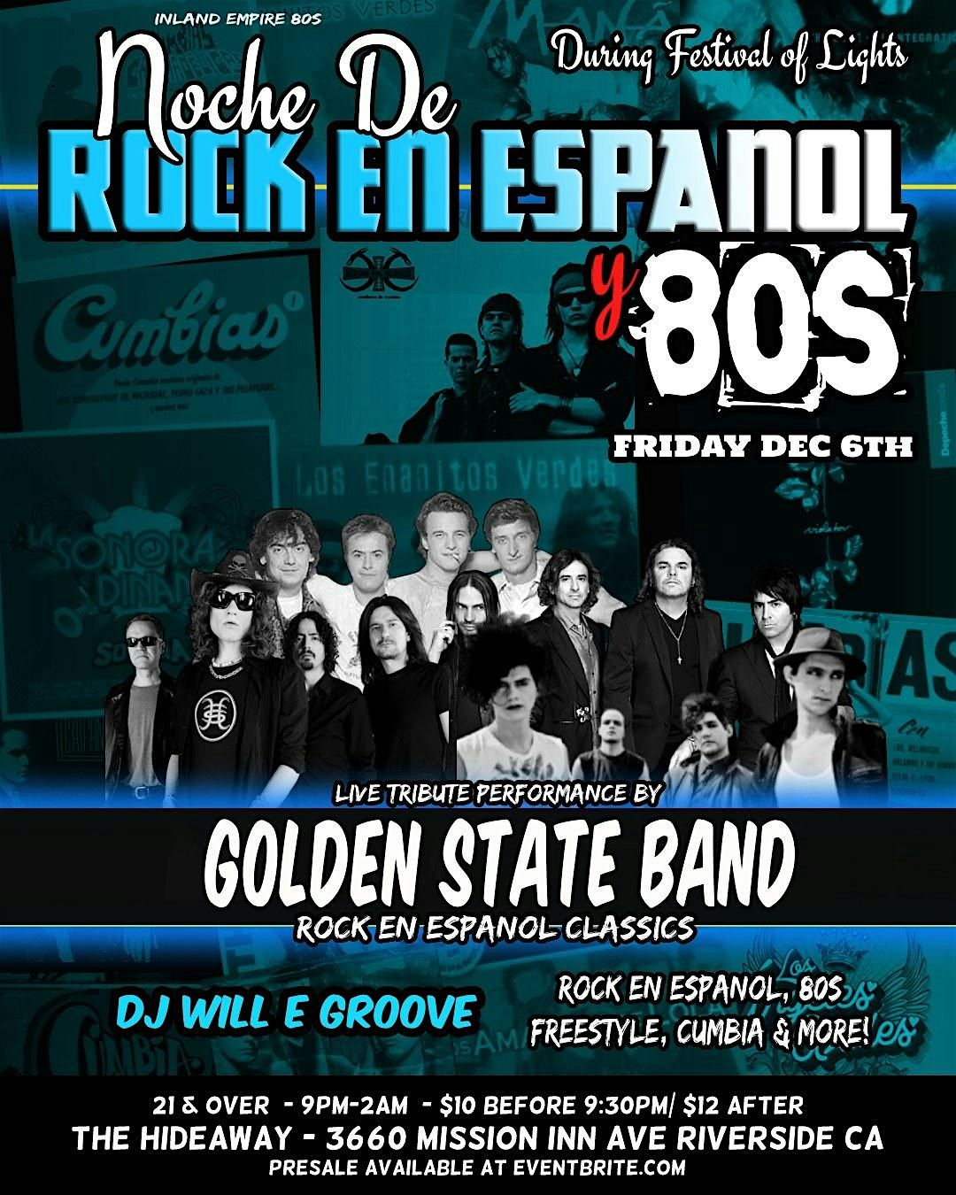 Noche de Rock en Espanol y 80s in Riverside!