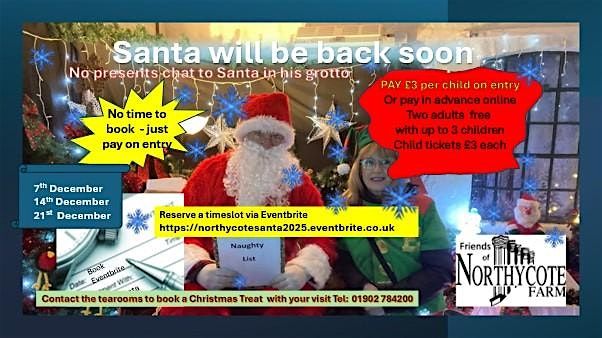 Meet Santa in his grotto Christmas 2025