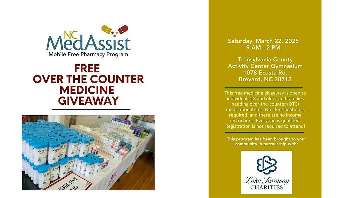 Transylvania County Over-the-Counter Medicine Giveaway  and Community Event