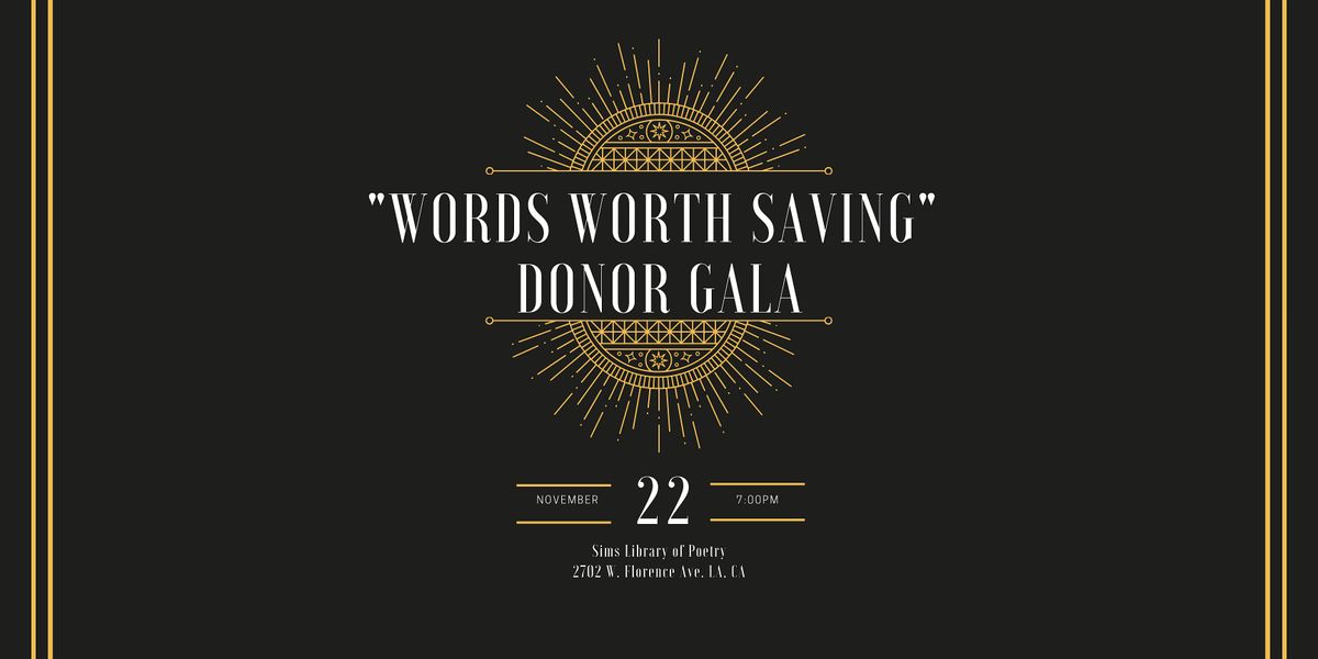 Words Worth Saving Donor Gala