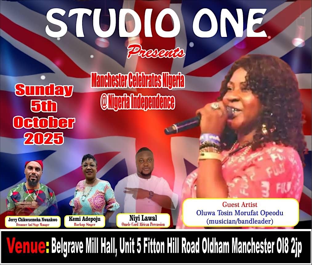 STUDIO ONE Presents Manchester Celebrates Nigeria
