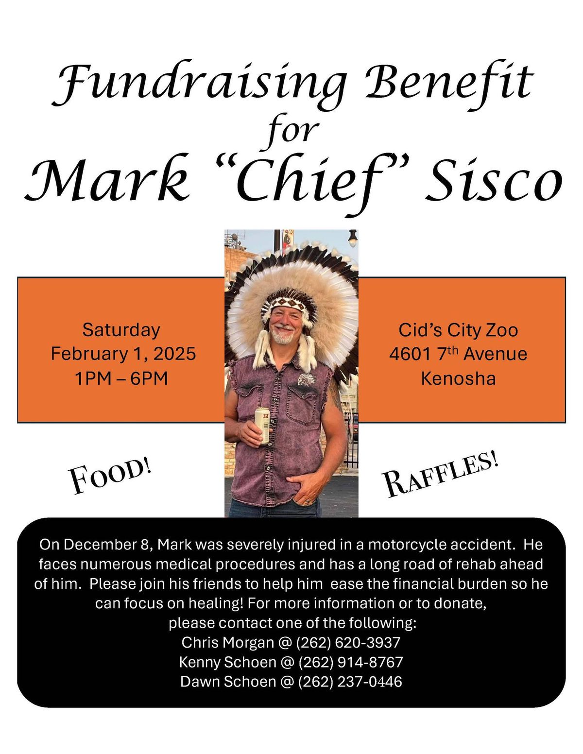 Benefit for Mark "Chief" Sisco