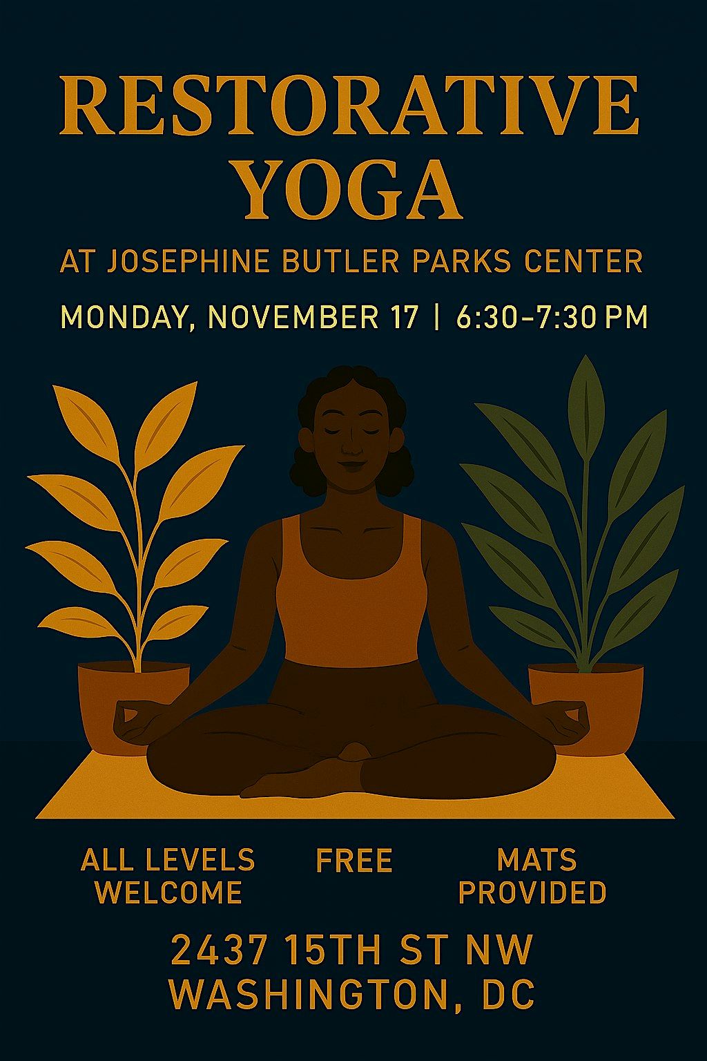 Restorative Yoga at the Josephine Butler Parks Center