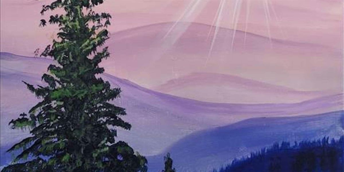 Peaceful Daybreak Above the Mountains - Paint and Sip by Classpop!\u2122