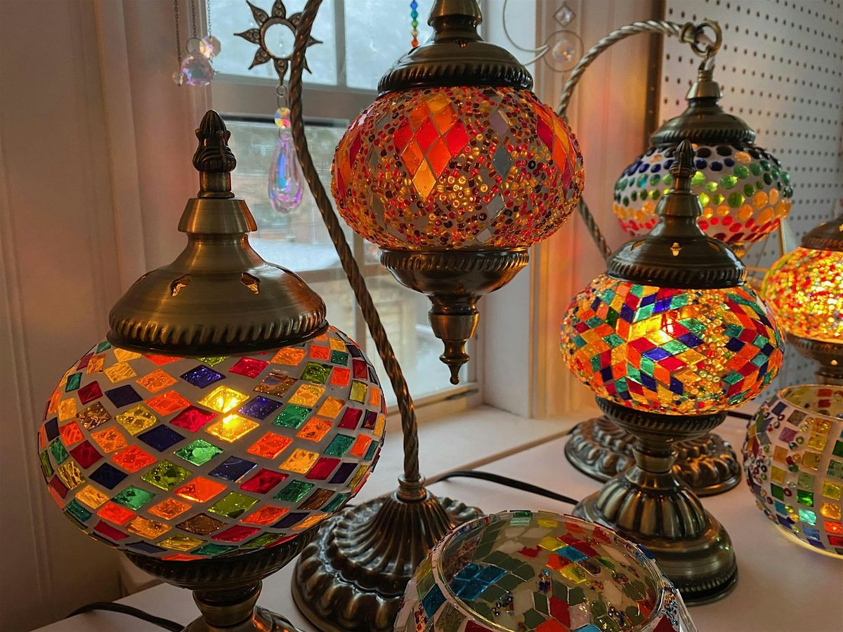Turkish lamp and candle night