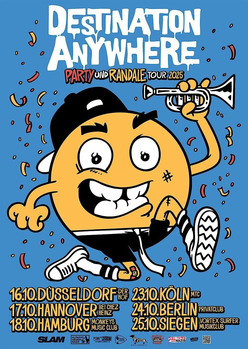 Destination Anywhere Party und Randale Tour 2025 Abschluss Show