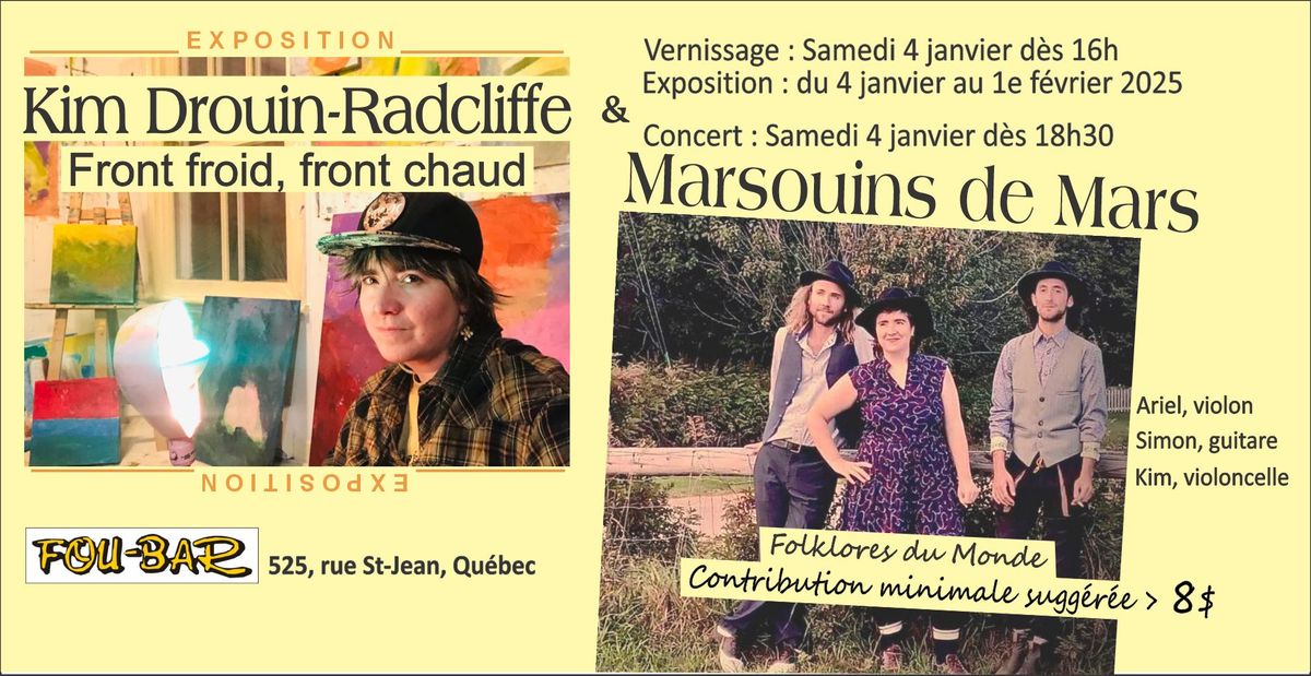 Marsouins de Mars en concert lors du Vernissage de Kim Drouin-Radcliffe