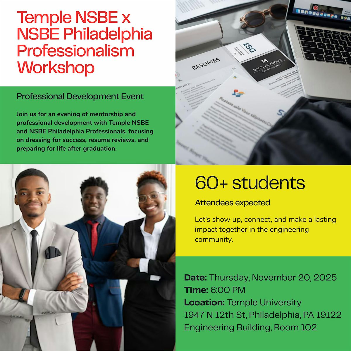 Temple NSBE x NSBE Philadelphia Professionals: Professionalism Workshop